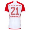 Virallinen pelipaita FC Bayern München Lucas Hernandez 21 Koti 2023-24 Lyhythihainen - Lasten ( + Lyhyet housut )